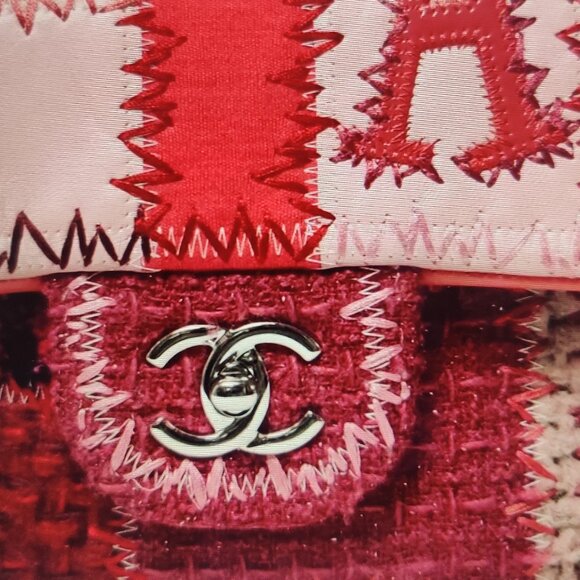 Chanel Red Medium Patchwork Classic Flap Bag - Picture 9 of 11